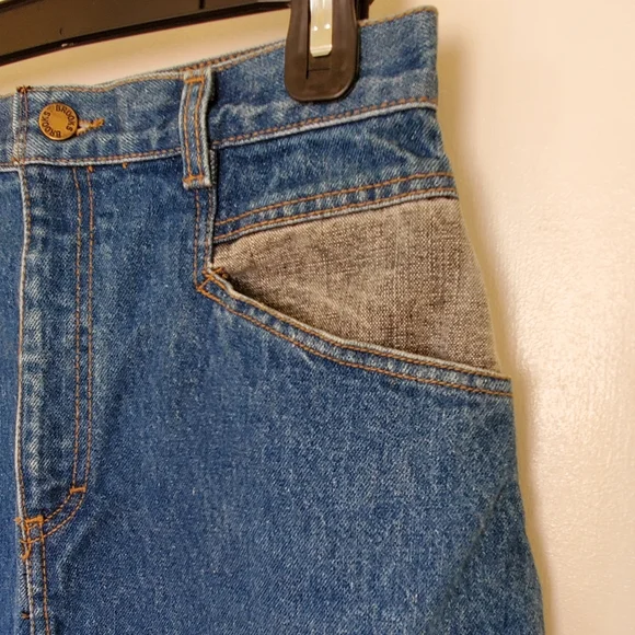 Vintage 80s denim mini skirt - Picture 3 of 11